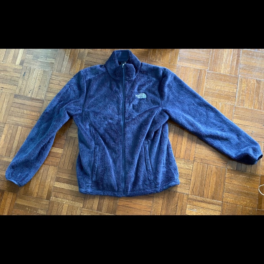 The North Face Osito Jacket Women's Osito Sherpa Fuzzy Jacket Gray EUC